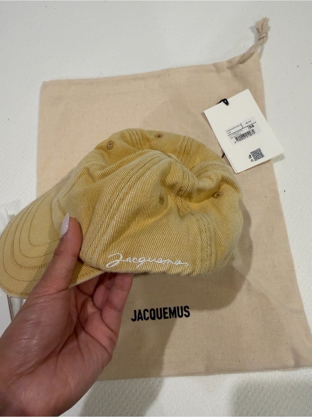 Jacquemus Yellow Mustard Slouch Cap
